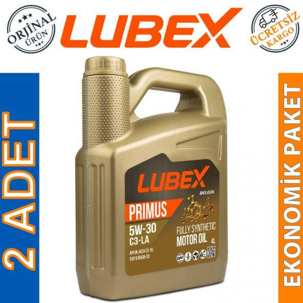 Lubex Primus C3-LA 5W-30 4 Lt Partiküllü Motor Yağı (2 Adet) ürün görseli 1