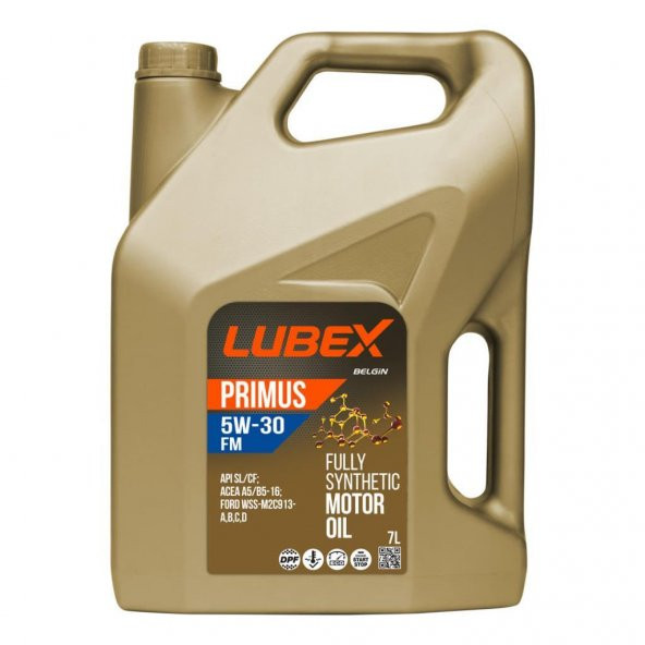 Lubex Primus FM 5W-30 7 Lt Tam Sentetik Motor Yağı ürün görseli 1