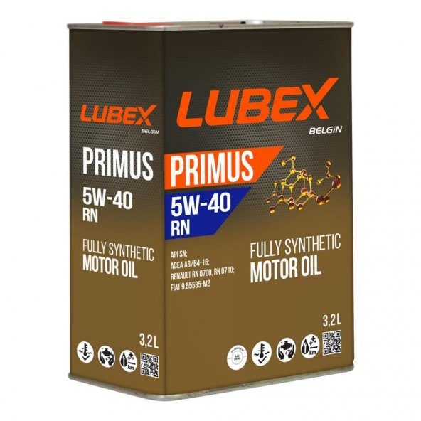 Lubex Primus RN 5W-40 3.2 Lt Tam Sentetik Motor Yağı ürün görseli 1