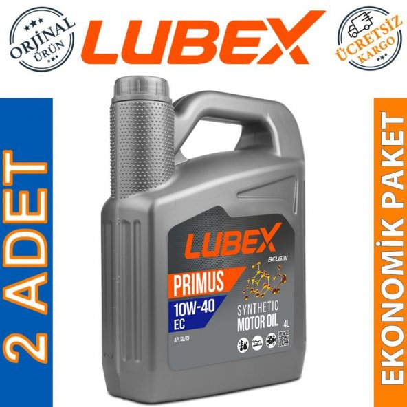Lubex Primus EC 10W-40 4 Lt Dizel ve Benzinli Motor Yağı (2 Adet) ürün görseli 1