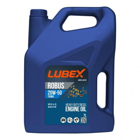 Lubex Robus Turbo 20W-50 7 Lt Mineral Motor Yağı ürün görseli 1