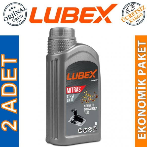 Lubex Mitras ATF ST DEXRON III 1 Lt Otomatik Şanzıman Yağı (2 Adet) ürün görseli 1