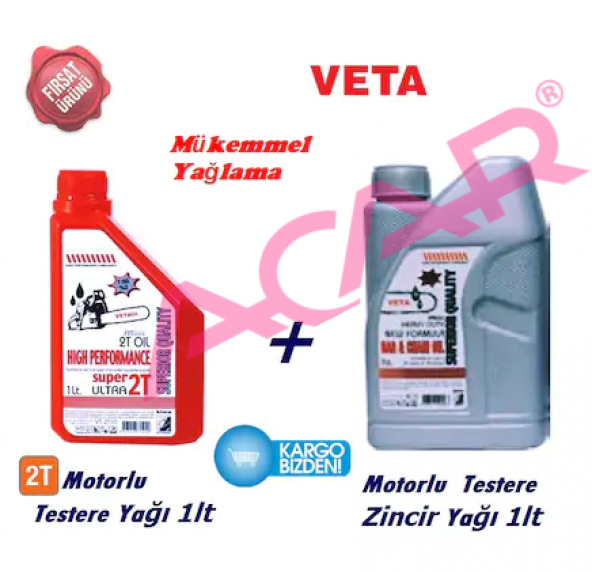 VETA 2T MOTORLU TESTERE YAĞI VE ZİNCİR YAĞI 1LT ürün görseli 1