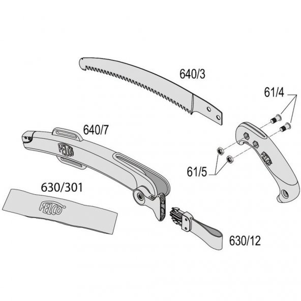 Felco 640 Budama Testeresi Kavisli 27cm - Resim 2