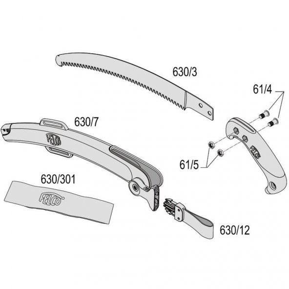 Felco 630 Budama Testeresi Kavisli 33cm - Resim 2
