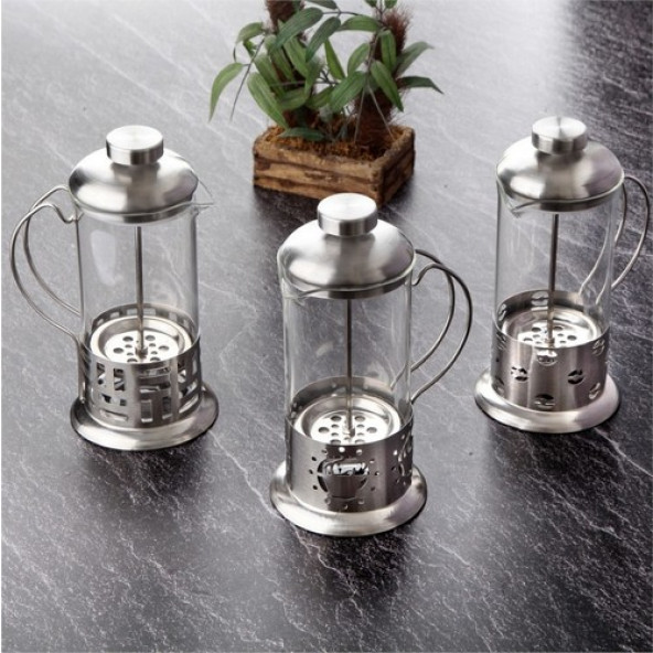 French Press Kahve Filtre Bitki Çayı Demleme Kupası 350 ml ürün görseli 1