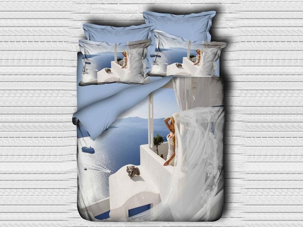 Best Class Dijital Baskılı 3d Çift Kişilik Nevresim Takımı Honeymoon ürün görseli 1
