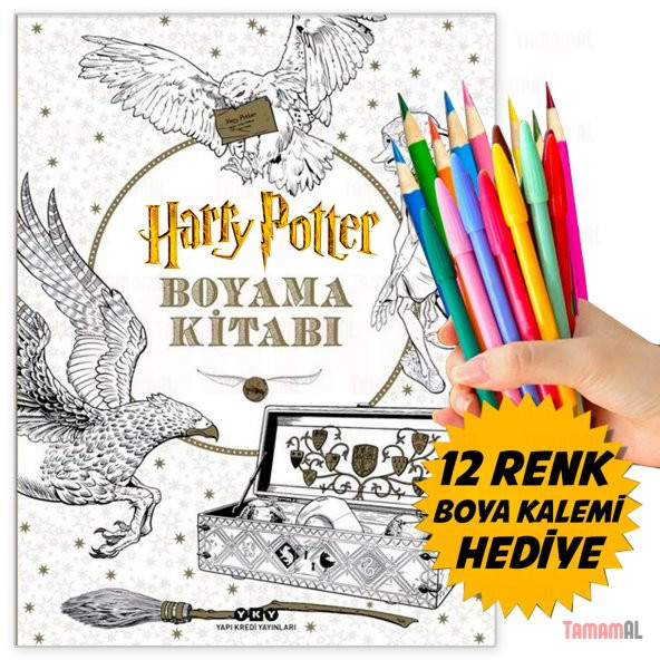 HARRY POTTER BOYAMA KİTABI + Renkli Boya kalem Seti ürün görseli 1