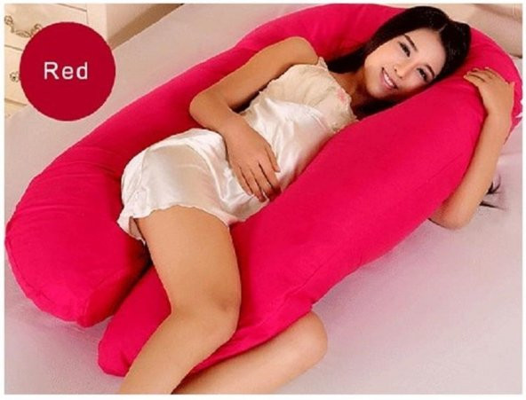 Ortopedik 5 Farklı Bölge Destekli Hamile Yastığı Kırmızı ürün görseli 1