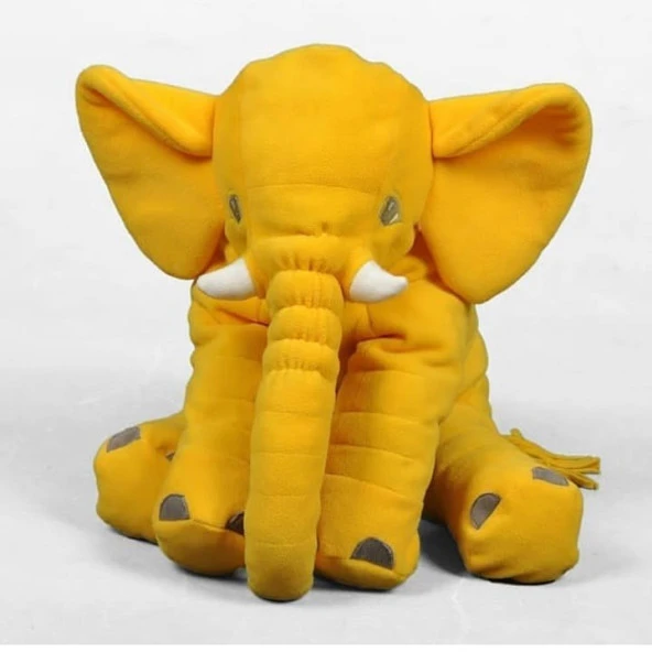 Büyük Uyku Arkadaşı Peluş Fil Pelüş Uyku Fili 60 Cm Sarı Fil ürün görseli 1