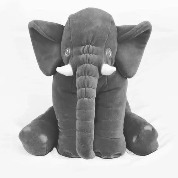 Büyük Uyku Arkadaşı Peluş Fil Pelüş Uyku Fili 60 Cm Gri Fil ürün görseli 1