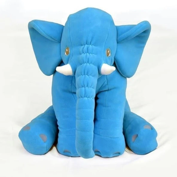 Büyük Uyku Arkadaşı Peluş Fil Pelüş Uyku Fili 60 Cm Mavi Fil ürün görseli 1