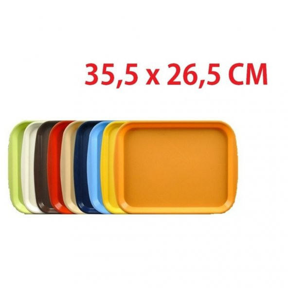 25 ADET KAYDIRMAZ SERVİS TEPSİSİ 35,5 x 26,5 Cm ürün görseli 1