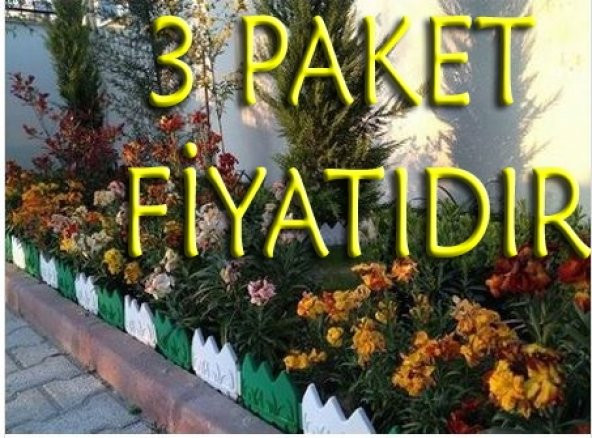 24 ADET DEKORATİF GEÇİRMELİ RENKLİ BAHÇE ÇİTİ 3 PAKET ürün görseli 1
