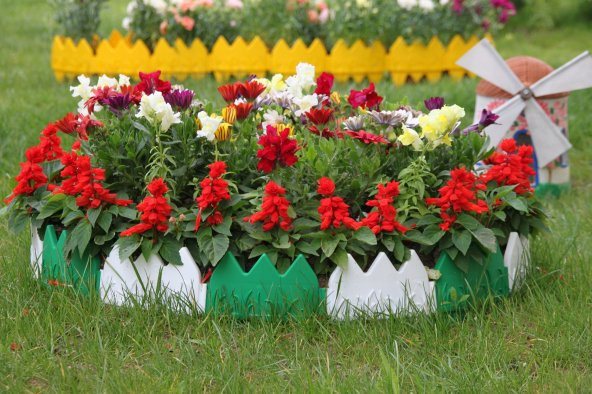 BAHÇE ÇİTİ DEKORATİF RENKLİ 17 CM UZUNLUK X 8 ADET  136 CM ürün görseli 1
