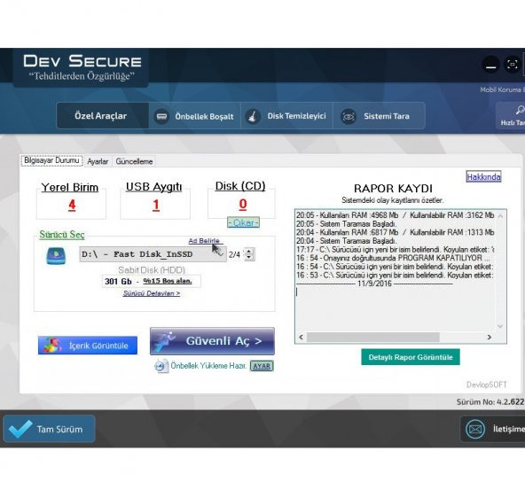 Dev Secure - 1PC, 2YIL - Masaüstü Yerli Antivirüs - Resim 2