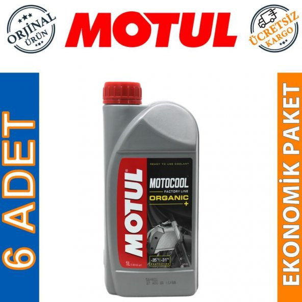 Motul Motocool Factory Line Organic+ 1 Lt Soğutma Sıvısı (6 Adet) ürün görseli 1
