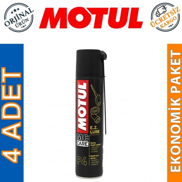 Motul P4 E.Z. Lube 400 ML Çok Amaçlı Yağlayıcı Sprey (4 Adet) ürün görseli 1