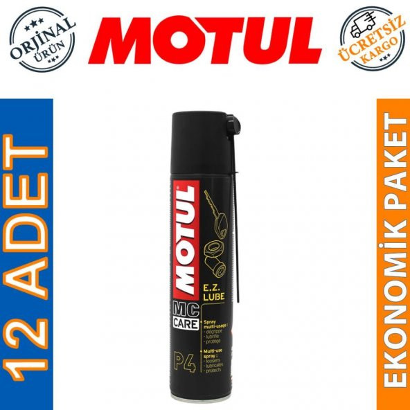 Motul P4 E.Z. Lube 400 ML Çok Amaçlı Yağlayıcı Sprey (12 Adet) ürün görseli 1
