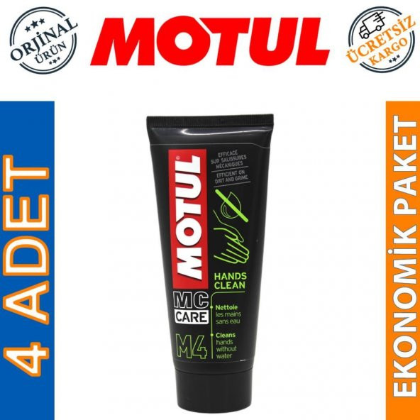 Motul M4 Susuz El Temizleme Kremi 100 ML Hands Clean (4 Adet) ürün görseli 1