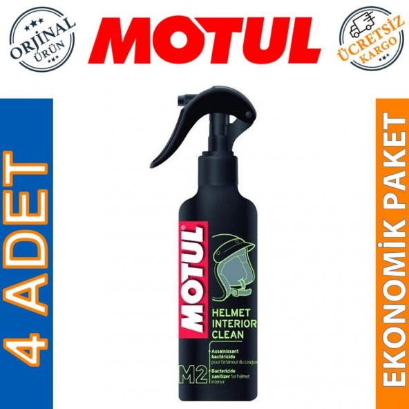 Motul M2 Kask İçi Temizleyici Sprey 250 ML Helmet Interior (4 Adet) ürün görseli 1