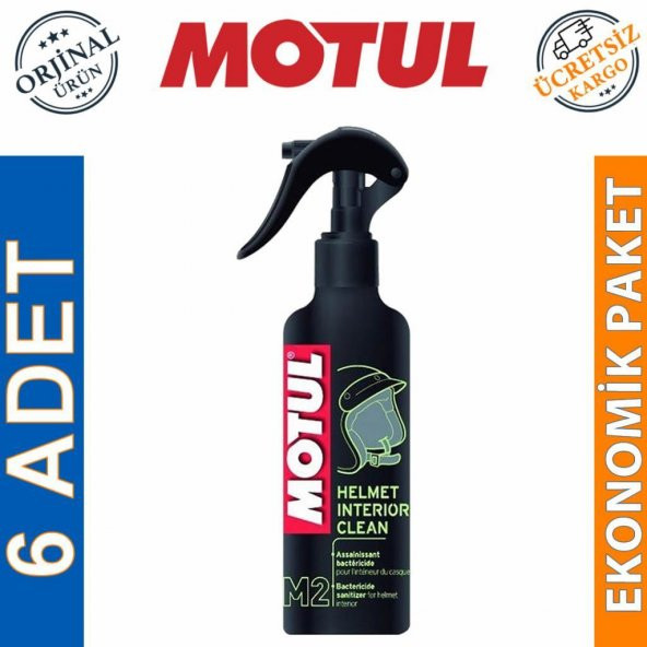 Motul M2 Kask İçi Temizleyici Sprey 250 ML Helmet Interior (6 Adet) ürün görseli 1
