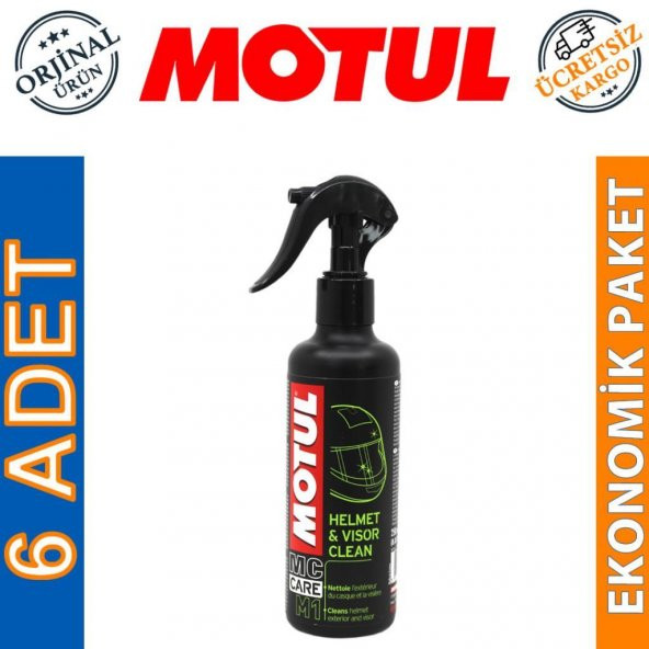 Motul M1 Kask ve Vizör Temizleme Sprey 250 ML Helmet&Visor (6 Adet) ürün görseli 1