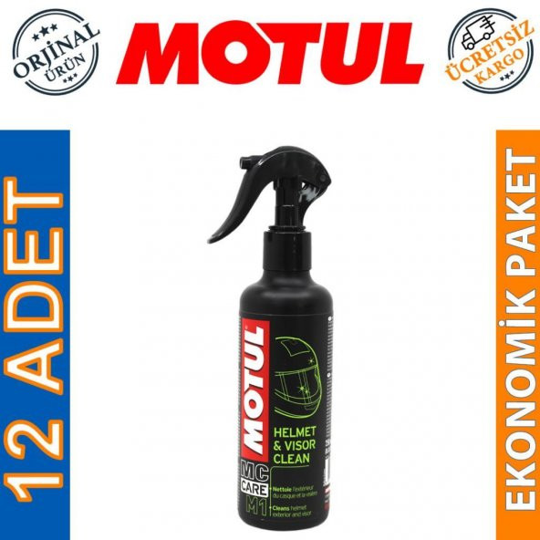Motul M1 Kask ve Vizör Temizleme Sprey 250 ML Helmet&Visor (12 Adet) ürün görseli 1