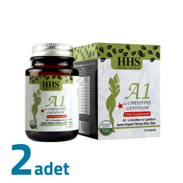 HHS A1 L-Carnitine Lepidium A+1 Bitkisel 30 Kapsül X 2 Adet Kutu ürün görseli 1
