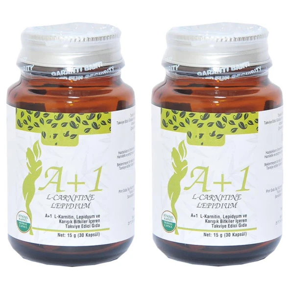 HHS A1 L-Carnitine Lepidium A+1 Bitkisel 30 Kapsül X 2 Adet Kutu - Resim 2