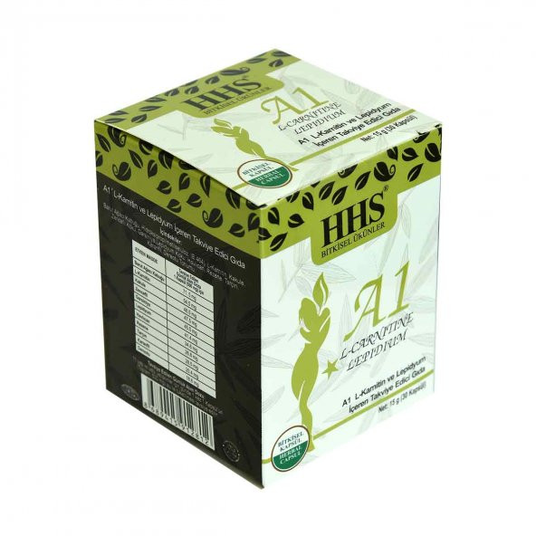 A1 L-Carnitine Lepidium Bitkisel 30 Kapsül X 12 Adet - Resim 3