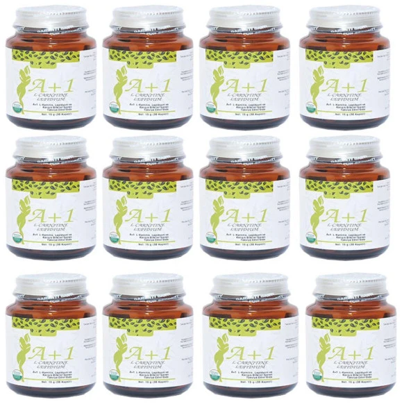 HHS A1 L-Carnitine Lepidium A+1 Bitkisel 30 Kapsül X 12Adet Kutu - Resim 2