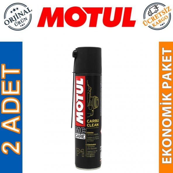 Motul P1 Carbu Clean Sprey 400 ML Karbüratör Temizleyici (2 Adet) ürün görseli 1