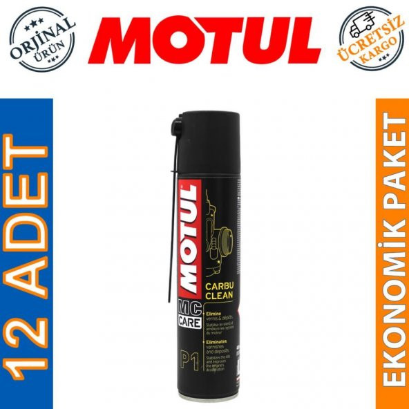 Motul P1 Carbu Clean Sprey 400 ML Karbüratör Temizleyici (12 Adet) ürün görseli 1
