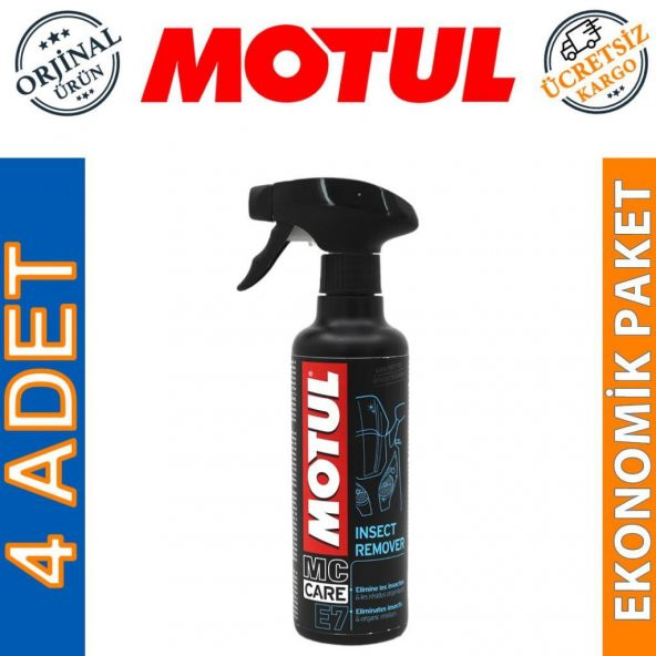 Motul E7 Insect Remover 400 ML Sinek ve Böcek Temizleyici (4 Adet) ürün görseli 1