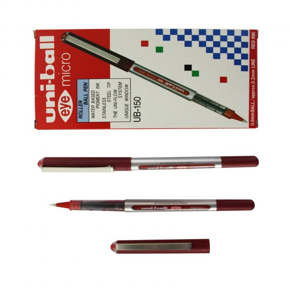UNIBALL EYE MICRO ROLLER 05 KIRMIZI 12LI (UB-150) ürün görseli 1
