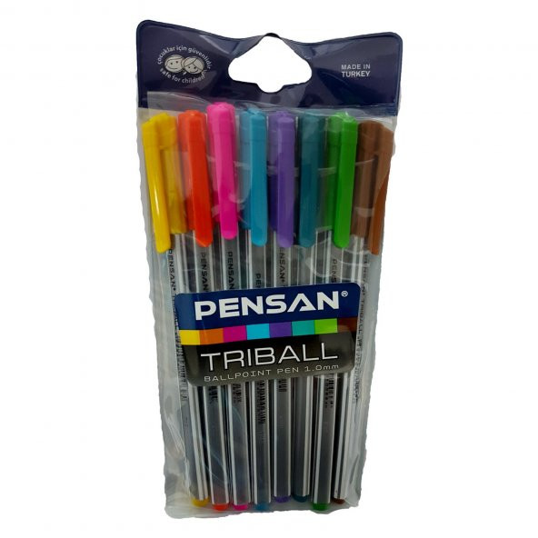 PENSAN TUKENMEZ KALEM TRIBALL 8 RENK ürün görseli 1