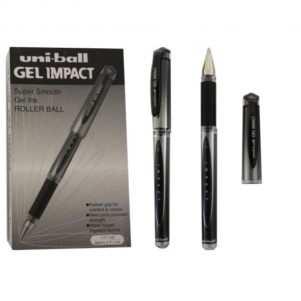 UNIBALL IMZA IMPACT JEL KALEM 1mm SIYAH 12LI(153S) ürün görseli 1