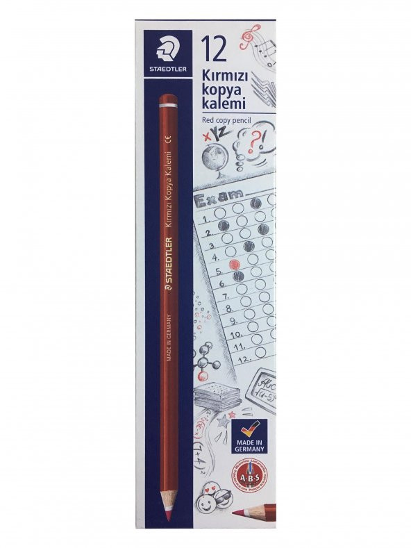 STAEDTLER KOPYA KALEMI KIRMIZI 12LI (13144-23L) ürün görseli 1