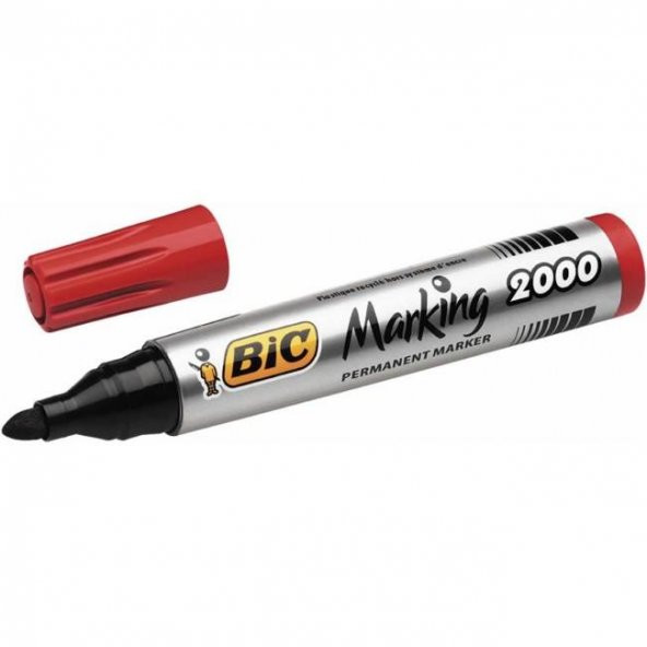 BIC PERMANENT MARKER 2000 KIRMIZI TEKLI ürün görseli 1