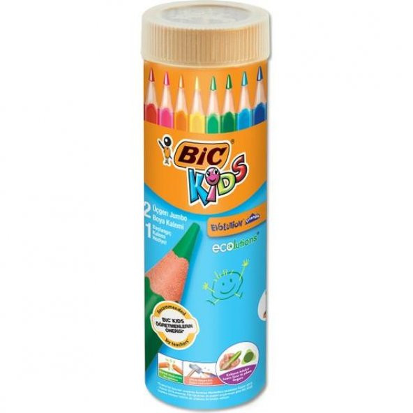 BIC EVOLUTION KURUBOYA JUMBO METAL TUP 12+1 RENK ürün görseli 1