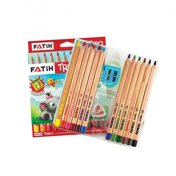 FATIH KURUBOYA JUMBO TRIBOO UCGEN NATURAL 12 RENK ürün görseli 1