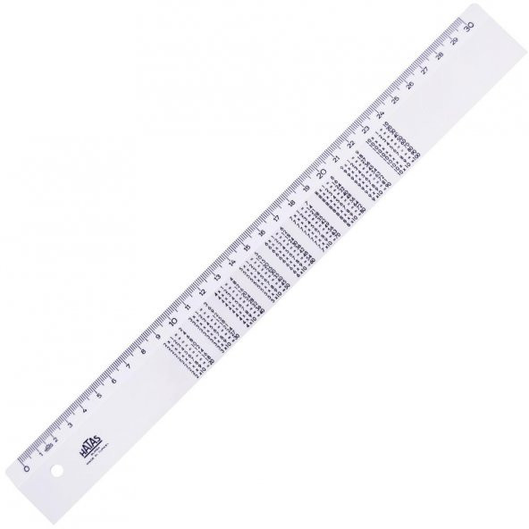 HATAS CARPIM TABLOLU CETVEL 30CM (0177) ürün görseli 1