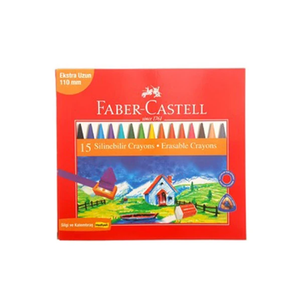 FABER WAX CRAYON PASTEL BOYA 15 RENK (5281122715) ürün görseli 1