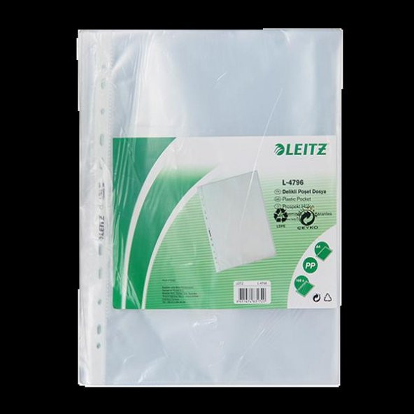 LEITZ DELIKLI POSET DOSYA  A4 100 LU PAKET (4796T) - Resim 3