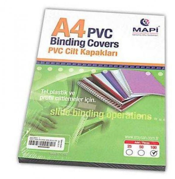 MAPI CILT KAPAGI PVC A4 160 MIC SEFFAF 100 LU - Resim 2