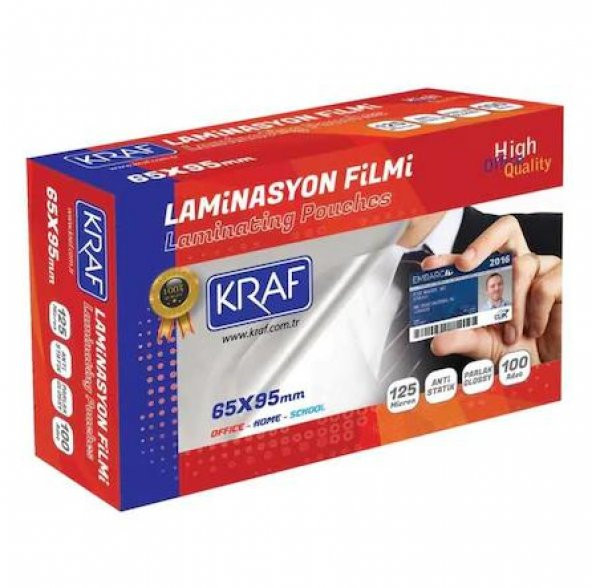KRAF LAMINASYON FILMI 65x95 125mic 100 LU (2126) ürün görseli 1
