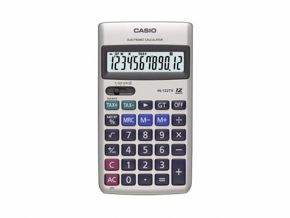 CASIO HESAP MAKINESI CEP TIPI HL-122TV (12 HANE) ürün görseli 1