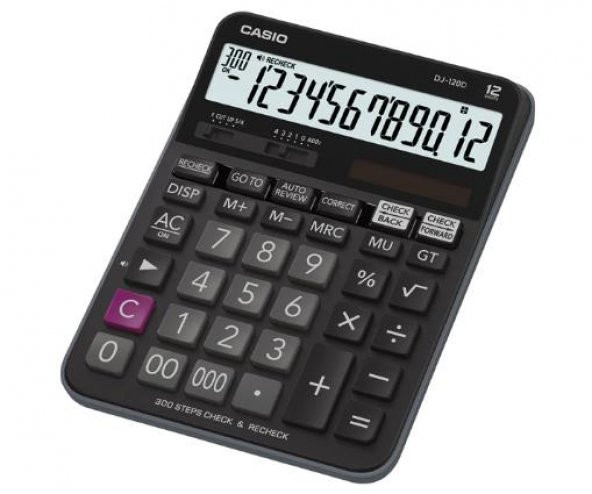 CASIO HESAP MAKINESI MASAUSTU JJ-120D PLUS 12 HANE ürün görseli 1