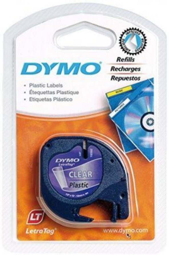 DYMO LETRATAG PLASTIK SERIT ETIKET SEFFAF (12267) - Resim 2